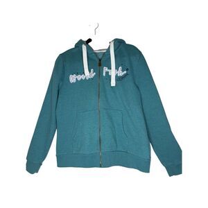 Weird Fish Green Full Zip Hoodie Sweatshirt Size 16 Coastal, Outdoors, Cozy
